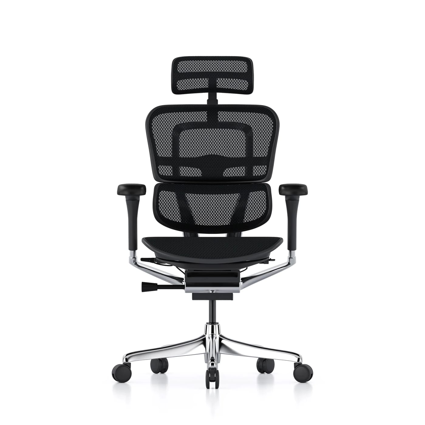 Ergohuman office chair, black mesh, black frame